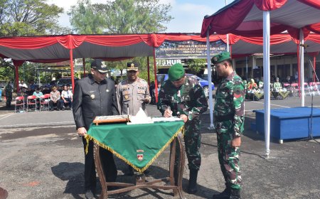 Dandim Tegal Pimpin Upacara Penutupan TMMD Sengkuyung Tahap I TA 2023 Di Wilayah Kota Tegal