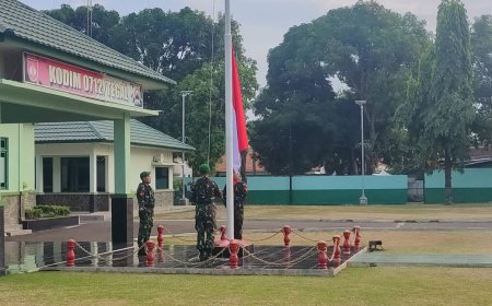 Kodim 0712 Tegal Gelar Upacara Rutin Hari Senin