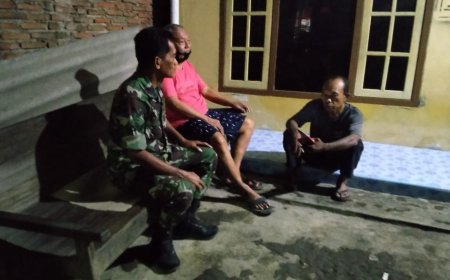 Pererat Tali Silahturahmi, Babinsa Tarub Komsos Malam Hari