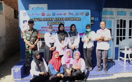 Babinsa Kodim Tegal Dampingi Dashat (Dapur Sehat Atasi Stunting) Di Posyandu Abimanyu Kota Tegal