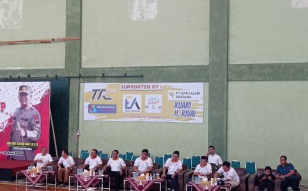 Dandim Tegal Hadiri Turnamen Bola Voli Kapolres Cup Presisi 2023