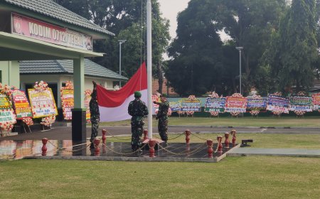 Pupuk Jiwa Nasionalisme, Kodim 0712 Tegal Gelar Upacara Mingguan Secara Rutin