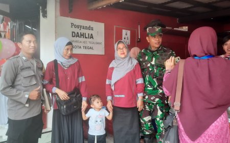 Cegah Stunting, Babinsa Kel. Muarareja Terjun Dampingi Posyandu Balita