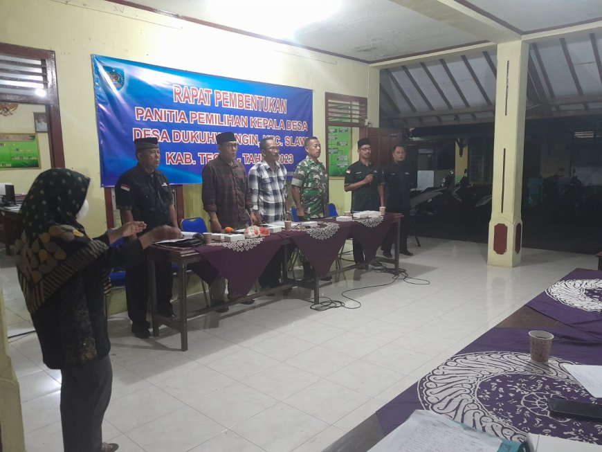 Danramil Slawi Hadiri Rapat Pembentukan Panitia Pemilihan Kepala Desa Dukuhwringin
