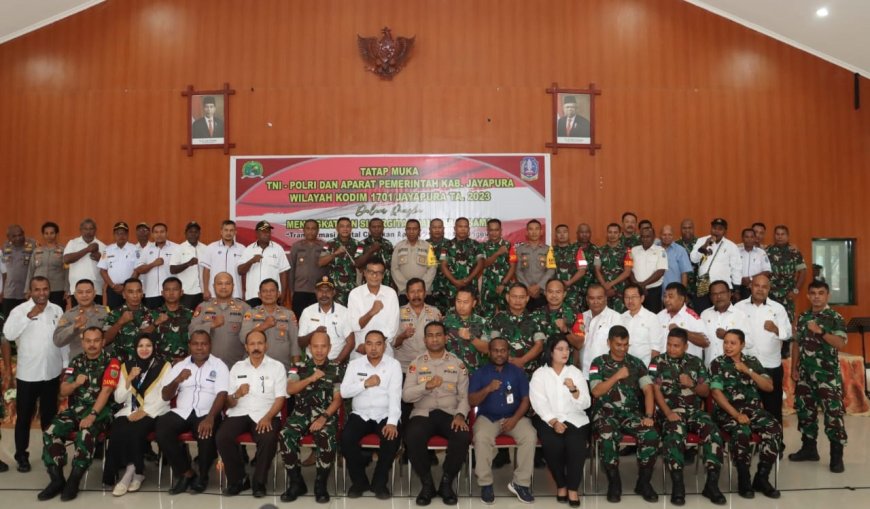 Tingkatkan Sinergitas Dengan Pemerintah dan Polres Jayapura, Kodim Jayapura Gelar Tatap Muka