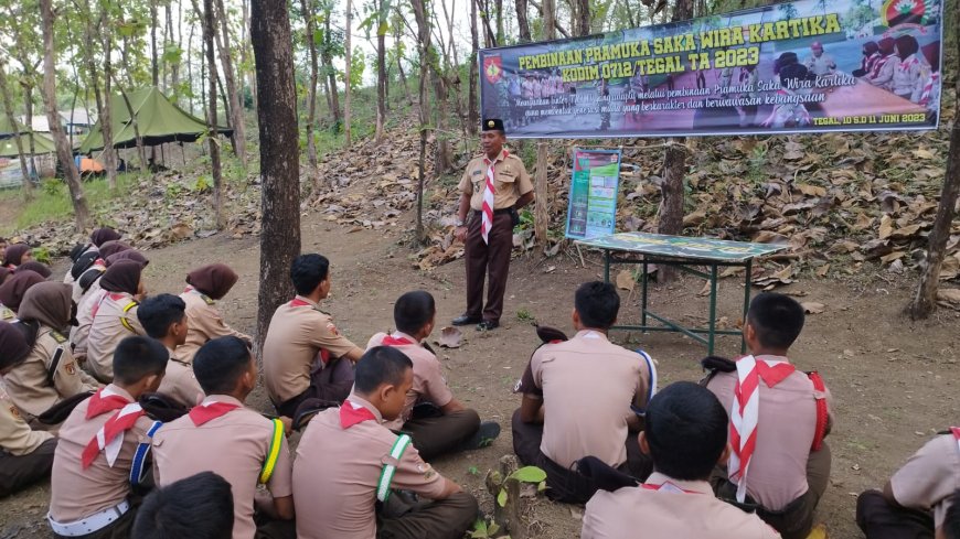Pembukaan Persami Pramuka Saka Wira Kartika Kodim 0712 Tegal Tahun 2023