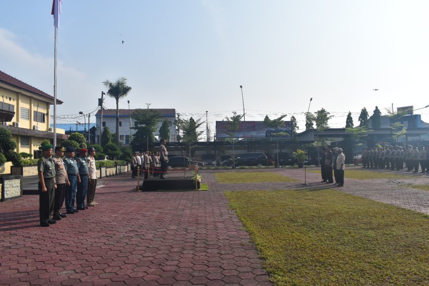 Kasdim Tegal Hadiri Apel Kasat Kamling Secara Serentak Tahun 2023