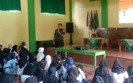 Danramil 11 Punggelan Memberikan Pembekalan Wawasan Kebangsaan Bela Negara kepada Santri TPQ