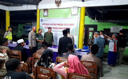 Danramil Lebaksiu Hadiri Rapat Penetapan Daftar Pemilih Tetap Pilkades Desa Kesuben