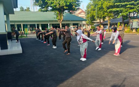 Jum’at Sehat, Anggota Kodim Tegal Laksanakan Jalan Sehat