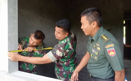 Pamen Ahli Kodam 4 Diponegoro Tinjau Pembangunan Rumah Dinas Kodim 0712 Tegal