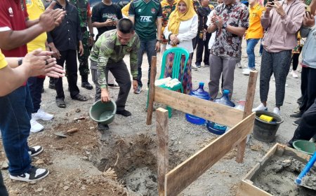 Dandim Tegal Hadiri Peletakan Batu Pertama Training Ground Persekat Football Academy