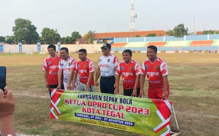 Dandim Tegal Hadiri Pembukaan Turnamen Sepak Bola Ketua DPRD Cup Kota Tegal