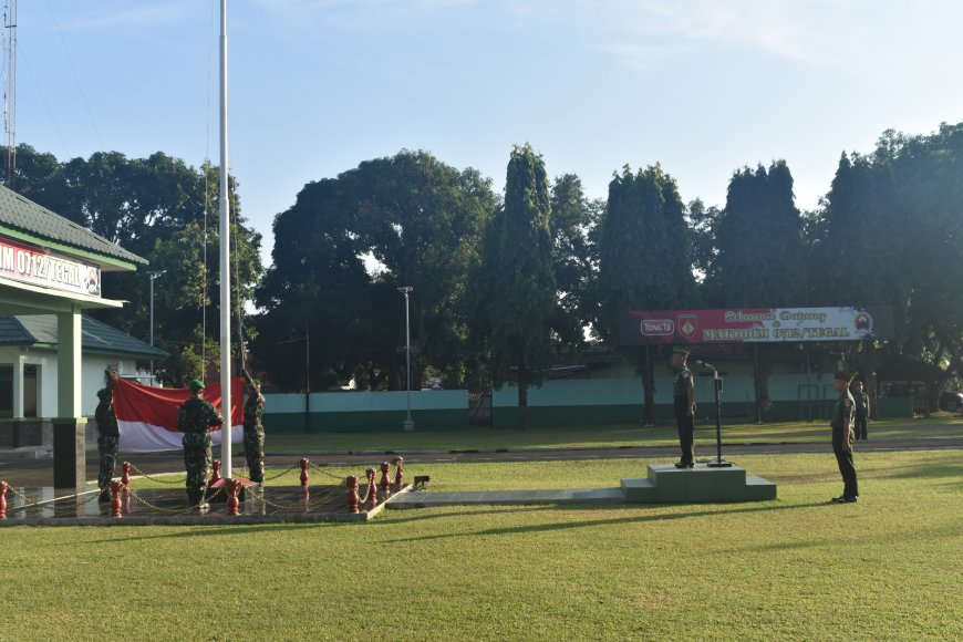 Kodim Tegal Gelar Upacara Rutin Hari Senin