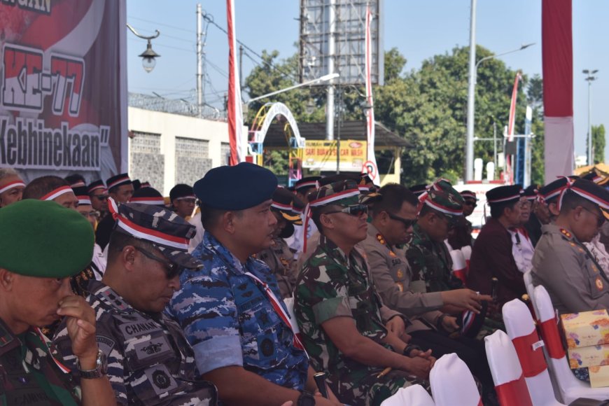 Dandim Tegal Hadiri Do'a Bersama dan Kirab Kebangsaan Se-Eks Karesidenan Pekalongan Dalam Rangka Hari Bhayangkara Ke-77