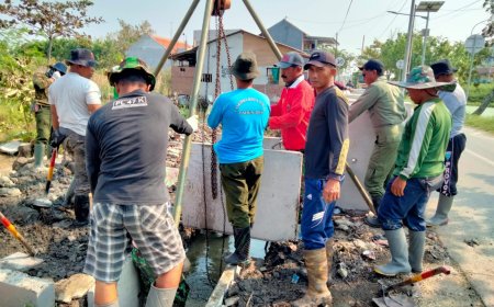 Satgas TMMD Kodim 0712 Tegal Telah Pasang U-Ditch