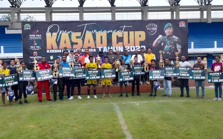 Dandim Jayapura Tutup Open Tournament Kasad Cup 2023 Tingkat Kodim