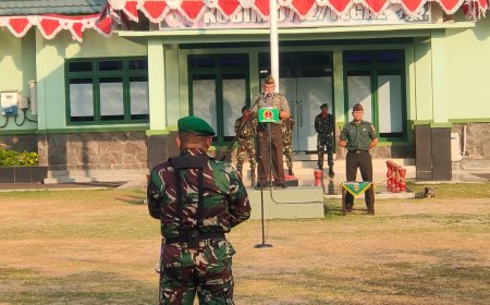 Kodim 0712 Tegal Gelar Upacara Pengibaran Bendera Merah Putih Senin 07 Agustus 2023
