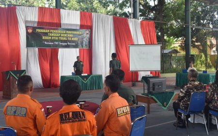 Kodim Tegal Gelar Program Kegiatan Pembinaan Masyarakat Tanggap Bencana