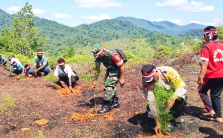 Danramil Depapre Dukung Program Kapolri Lestarikan Negeri Penghijauan Sejak Dini