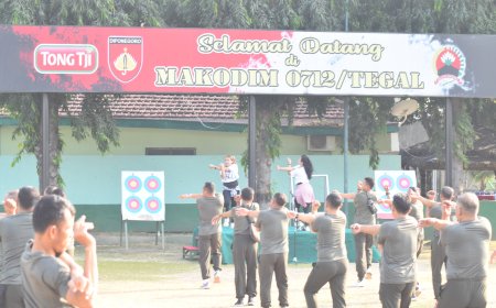 Kodim Tegal Gelar Senam Aerobik Bersama