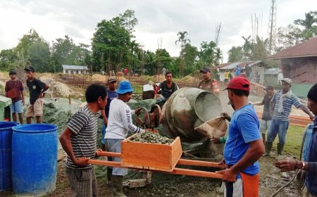 Wujud Kokohnya Toleransi Di Wilayahnya Babinsa Skanto Ikut  Kerja Bakti Pembangunan Gereja