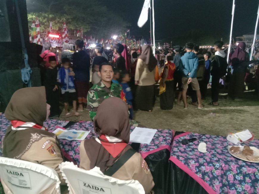 Babinsa Margasari Pantau Kegiatan Perkemahan Jambore Ranting  XV Tahun 2023