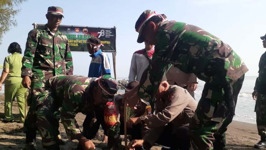 Peringati HUT Kemerdekaan RI ke-78, Kodim 0712 Tegal gelar Penghijauan