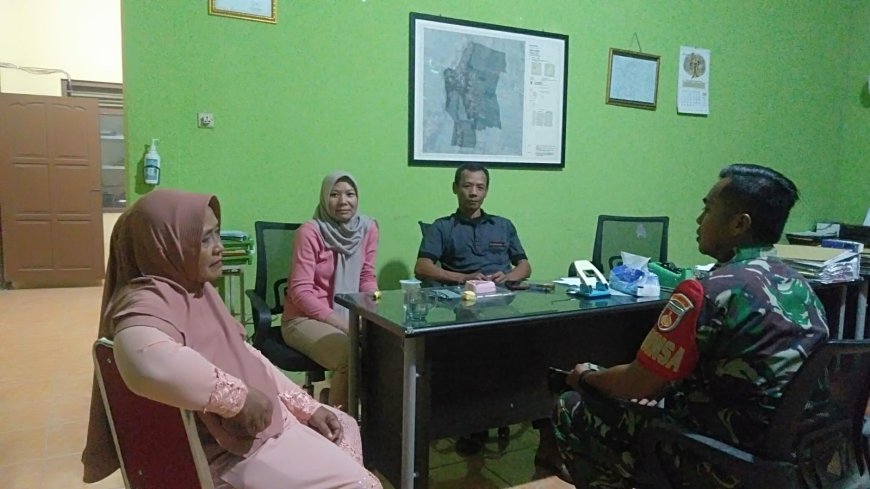 Pererat Silaturahmi, Babinsa Kodim 0712 Tegal Anjangsana Ke Perangkat Desa