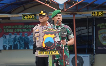 Apel Gelar Pasukan Persiapan Pengamanan Bakal Calon Kades di Wilayah Kabupaten Tegal Tahun 2023