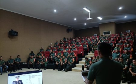 Pengarahan Dan Pembekalan Komandan Kodim 0712 Tegal Tentang Pilkades Dan Netralitas TNI Dalam Pemilu 2024