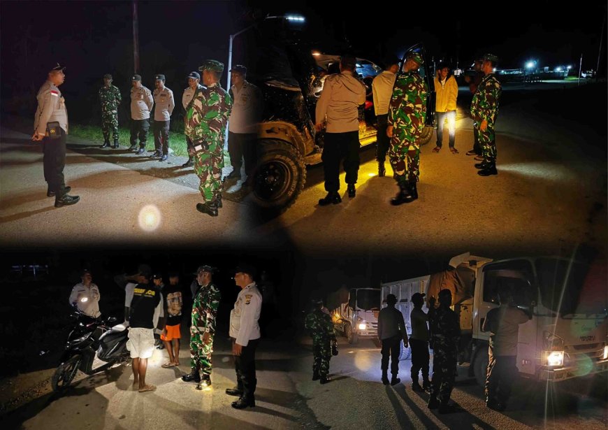 Ciptakan Siskamtibmas yang Aman TNI-POLRI Gelar Razia