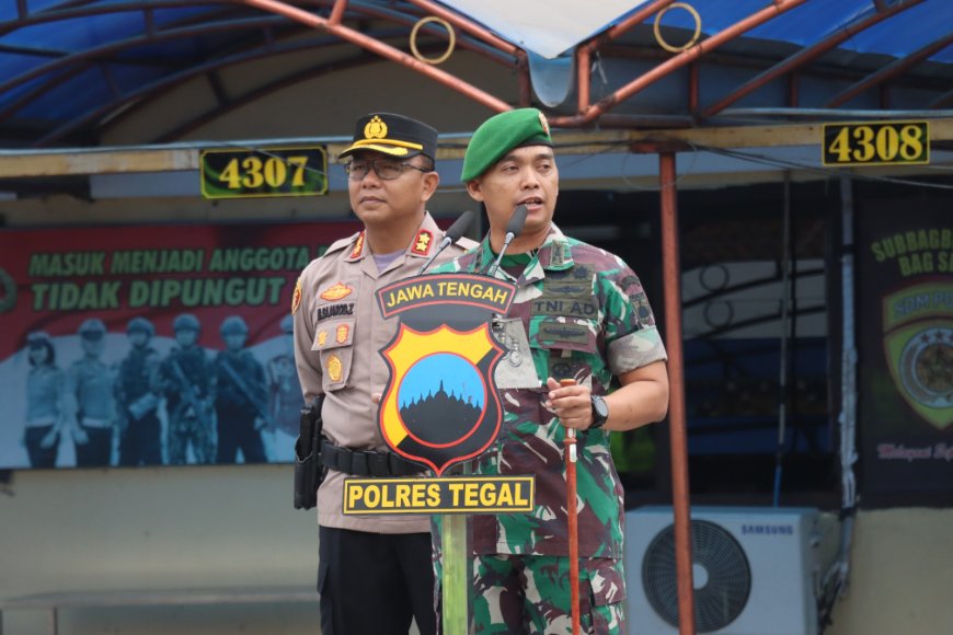 Apel Gelar Pasukan Persiapan Pengamanan Bakal Calon Kades di Wilayah Kabupaten Tegal Tahun 2023