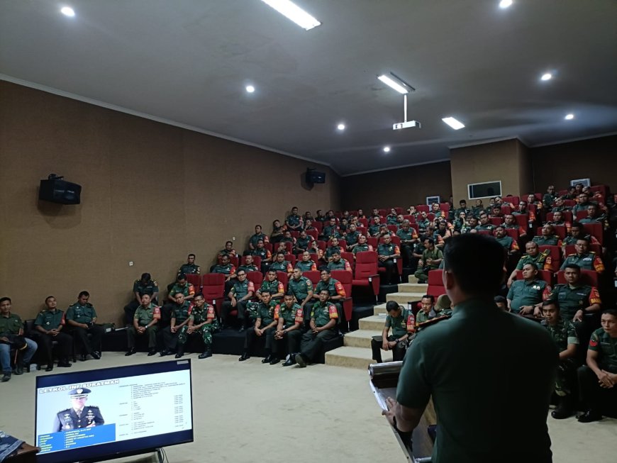 Pengarahan Dan Pembekalan Komandan Kodim 0712 Tegal Tentang Pilkades Dan Netralitas TNI Dalam Pemilu 2024
