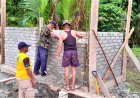 Guna penuhi Kebutuhan Air Bersih Warga Satgas TMMD Kodim Jayapura Bangun Bak Penampungan Air