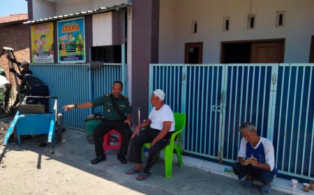 Disela Pelaksanaan TMMD, Danramil 21 Tegal Selatan Lakukan Komsos Dengan Tokoh Agama