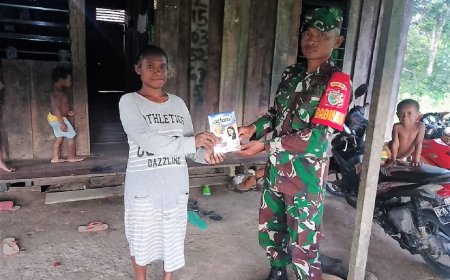 Peduli Ibu Hamil Kodim Jayapura Salurkan bantuan Susu Formula