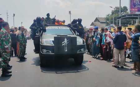Peringati HUT TNI ke 78, Kodim Tegal Gelar Pameran Alutsista dan Kirab Kebangsaan Jimat Limasan