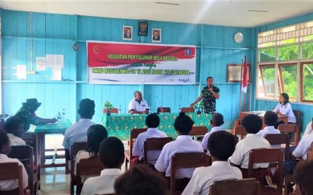 Satgas TMMD Kodim 1701/Jayapura Berikan Penyuluhan Wawasan Kebangsaan