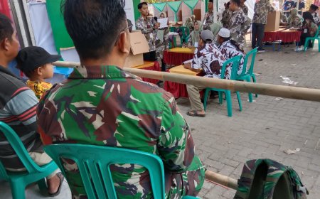 Untuk Memberi Rasa Aman, Babinsa Kodim 0712 Tegal Melaksanakan Pengamanan Pilkades Serentak di Desa Jatiwangi