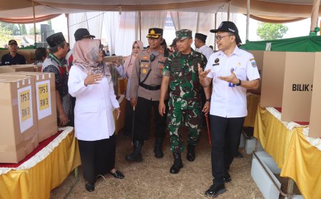 Dandim Tegal Bersama Forkopimda Pantau Pilkades Serentak Di Wilayah Kabupaten Tegal