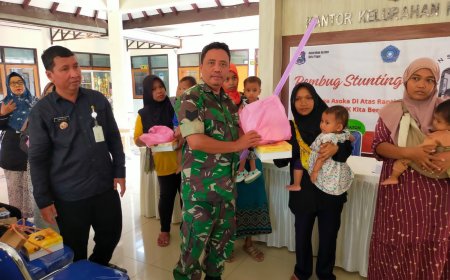 Tekan Stunting, Babinsa Tegal Barat Hadiri Rembug Stunting