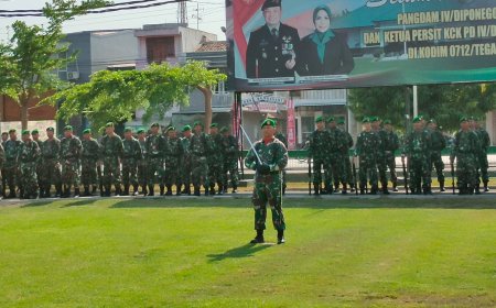 Kodim Tegal Gelar Upacara Peringatan Hari Sumpah Pemuda Ke - 95 Tahun 2023