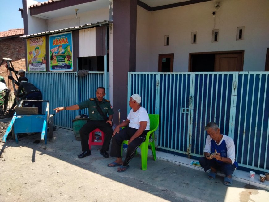 Disela Pelaksanaan TMMD, Danramil 21 Tegal Selatan Lakukan Komsos Dengan Tokoh Agama