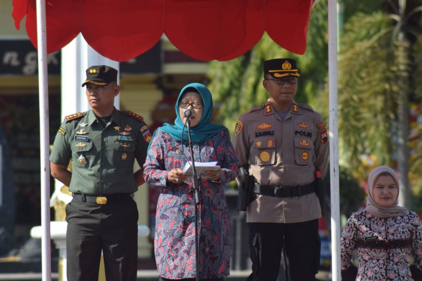 Apel Gelar Pasukan Kesiapan Pilkades Serentak Gelombang I Kabupaten Tegal Tahun 2023
