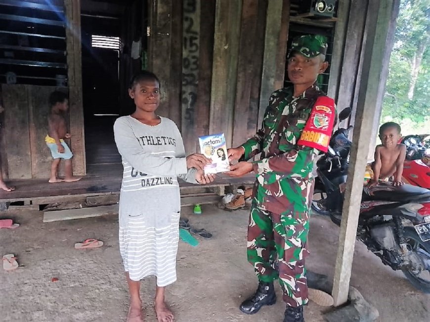 Peduli Ibu Hamil Kodim Jayapura Salurkan bantuan Susu Formula