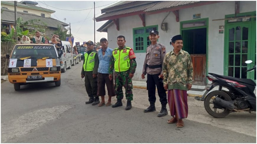 Babinsa Koramil Bumijawa dan Bhabinkamtibmas Monitoring Kampanye Calon Kades Desa Dukuhbenda