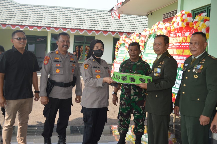 HUT TNI Ke – 78, Kodim 0712 Tegal Mendapat Surprise Dari Polres Tegal