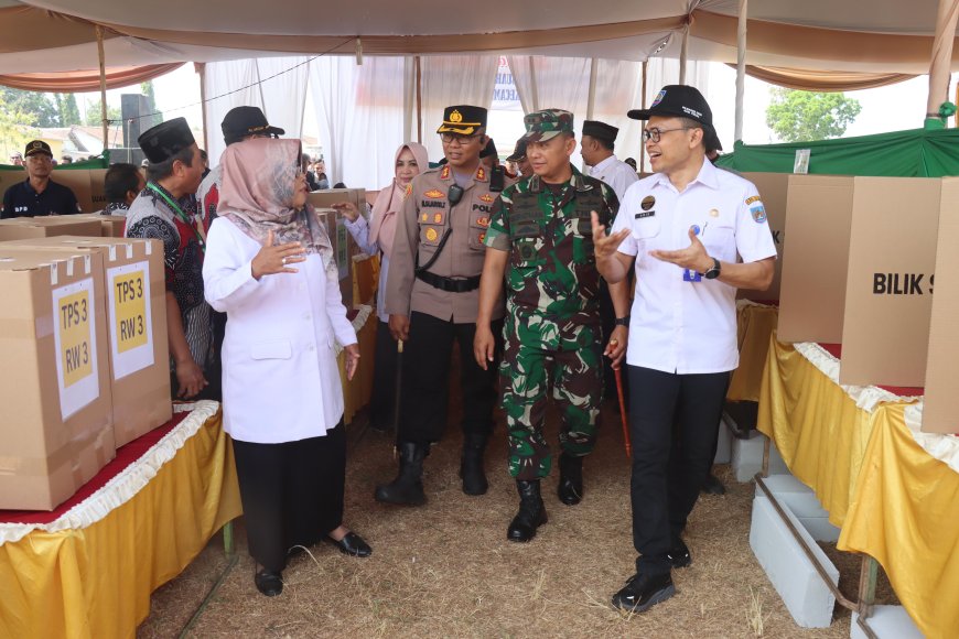 Dandim Tegal Bersama Forkopimda Pantau Pilkades Serentak Di Wilayah Kabupaten Tegal