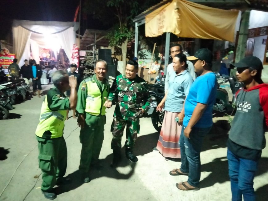 Cipta Kondisi Pasca Pilkades, Babinsa Koramil Suradadi Kodim 0712 Tegal lakukan patroli dan silahturahmi dengan warga